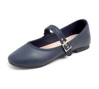 Feversole Women's Soft Breathable Belt Mary Jane Mujer Zapatillas Merceditas De Lona Mary Jane