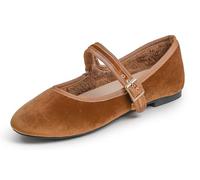 Feversole Women's Soft Breathable Belt Mary Jane ，Mujer Zapatillas Merceditas De Lona Mary Jane