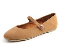 Feversole Women's Soft Breathable Mary Jane ，Mujer Zapatillas Merceditas De Terciopelo Mary Jane Kamel Kord 36 EU