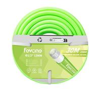 Fevone Mangueras de jardín 30 metros 13 mm 1/2 pulgadas, 4 capas, 25 bar, resistente y duradera, para exteriores, compresor, manguera de jardín flexible, resistente, verde
