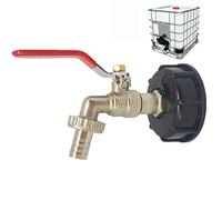 Fewao - Grifo en latón de 1/2 pulgada para GRG con adaptador, S60X6, drenaje de depósitos de aceite o combustible