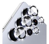 Fewdew Protector Lente Cámara para Samsung Galaxy S25 Ultra,Cobertura Completa 9H Cristal Vidrio Templado Anillo [HD Transparente] [Resistente a Arañazos],Individuo Metal Protector Camara