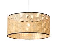 FEWDSCA 1 Set Cocina Isla Fregadero Bambú Lámpara Moderna Interior Luz de Techo Linterna de Siembra Luces de Techo Colgante Lámpara Enchufe Sala de Estar Dormitorio/50 cm