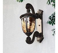 FEWDSCA América Al Aire Libre Retro Industria de la Pared Linterna Patrón de Piedra Vidrio Sombrilla de Pared Lámpara a Prueba de Oxido de Aluminio Lámpara de Pared Impermeable Al Aire Libre Jardín Il