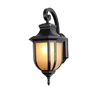 FEWDSCA American Wall-Mounted Waterproof Wall Lantern Outdoor Glasswall Sconce Aluminio Body Wallp Terrace Patio Foyer Lighting