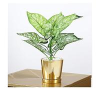 FEWDSCA Artificialero Artificial Monstera Árbol Falsa Planta de Palma Tropical Plantas Falsasas Enero de Cerámica Dorada para Casa Interior Oficina Interior Decoración Moderna Regalo de Calentamiento/