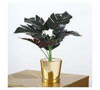 FEWDSCA Artificialero Artificial Monstera Árbol Falsa Planta de Palma Tropical Plantas Falsasas Enero de Cerámica Dorada para Casa Interior Oficina Interior Decoración Moderna Regalo de Calentamiento/