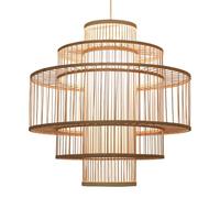 FEWDSCA Bambue Colgante Luz Techo Luz Dormitorio Pasillo Iluminación País Madera Colgante Lámpara Estilo Asiático Creativo Colgante Lámpara Comedor Cocina Isla/Naturales