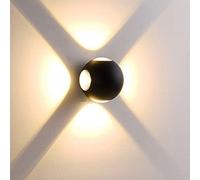 FEWDSCA Bola Moderna Forma Pared Montaje Luz Led Luz Cálida Lámpara de Pared Pc Lente Transmite Luziformeba Y Abajo Luz la Puerta Delantera Del Pasillo