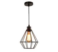 FEWDSCA Cagequeño Colgante Luz 1-Luz Granja Lámpara de Araña Cable Ajustable, Moderno Sombra de la Lámpara Interior Luces Colgantes Creativas Escalera Pasillo Cocina Isla