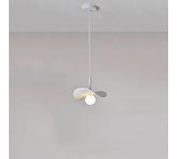 FEWDSCA Creativaqueña Lámpara de Araña de Cabeza Única G9 Luz Colgante de Base, Luz Colgante de Resina Moderna, Luminaria de Techo de Altura Ajustable Interior para Cocina Isla Comedor/White