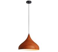 FEWDSCA Farmhouses Mid Century Bar Shopp Wood Pattern Light Shade American Style Industrial Hangiceilingp Bedroom Hallway Liviroom/Marrón/32Cm