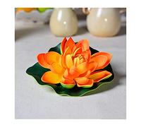 FEWDSCA Flores Artificiales Flores Artificiales 10 Piezas de Loto Artificial Realistas Almohadillas de Lirio Deua Hojas de Lotos para Jardín Koiscado Estanque Acuario Piscina Boda Flores Falsas/C