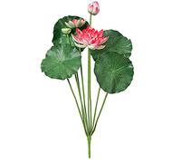 FEWDSCA Flores Artificiales Flores Artificiales Loto Artificial Realistas Almohadillas de Lirio Deua Hojas Flotantes Espuma Lotos para Jardín Koiscado Estanque Acuario Piscina Boda/C/3