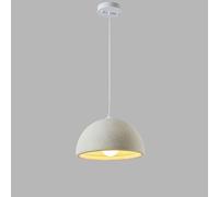 FEWDSCA Gran Cúpula Luz Cocina Isla Vintage Industrial Techo Colgante Lámpara Falsa Hormigón Iluminación Accesorio Mediados Del Siglo Moderno Araña Comedor Dormitorio Sala de Estar Granja/Blanco