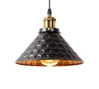 FEWDSCA Hertl Americano Estilo Industrial Colgante Luz Simple Hierro Lámpara Colgante Cabeza Única Sala de Estar Restaurante Lámparas Adecuadas Bar Restaurante Cadena Tienda Recepción