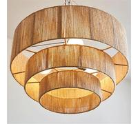 FEWDSCA Iluminación de la Lámpara Del Comedor Cuerda de Cáñamo Iluminación Colgante Cesta de Metal Ajustable Lámpara Colgante Retro Sala de Estar Casa Dormitorio Lámpara Colgante Interior/50 cm