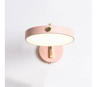 FEWDSCA Iluminación de Pared Moderna Sala de Estudio Industrial Sconces Niños Dormitorio Retro Granja Lámpara de Entrada Porche, Sala de Estar, Decoración Junto a la Cama/Rosa