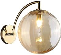 FEWDSCA Lámpara de Bola de Vidrio Industrial de Granja de Mediados Del Siglo, Ámbar Gris Verde,O para Dormitorio, Baño Sala de Estar/Ámbar