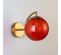 FEWDSCA Lámpara de Bola de Vidrio Industrial de Granja de Mediados Del Siglo, Ámbar Gris Verde,O para Dormitorio, Baño Sala de Estar/Rojo