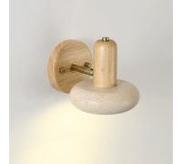 FEWDSCA Lámpara de Lectura Wall Sconce Cabeza de Lámpara Giratoria para Uso Interior Lámpara de Pared Luz de Pared Ajustable de Tres Colores Dormitorio, Estudio, Iluminación de Escaleras/Naturales