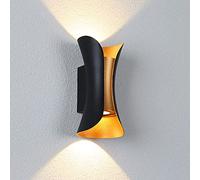 FEWDSCA Lámpara de Pared Al Aire Libre Moderna Y Sencilla Led Impermeable Y a Prueba de Oxido Luz de Pared Luz Cálida 3000K Doble Cabeza Luz de Pared Lámpara de Aluminio Cuerpo de la Pared Linterna/Qu