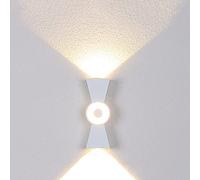 FEWDSCA Lámpara de Pared de Luz de Doble Cabezamalista Nórdica Fuente de Luz de Ahorro de Energía Luz de Pared Mate Fundido a Presión de Aluminio Impermeable Wall Sconce Exterior Pared Lateral Puerta