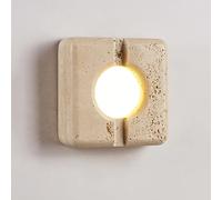 FEWDSCA Lámpara de Pared de Piedra Cuadrada Travertino Wall Sconce, Led Luz Cálida Luces de Pared, Lámpara Montada en la Pared para Dormitorio Sala de Estar Pasillo