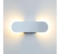 FEWDSCA Lámpara de Pared Impermeable Dersonalidad Moderna Doble Luz Luminosa de Diseño de Pared Instalada en Múltiples Combinaciones Iluminación de Pared de Patio Al Aire Libre/White/Luz Caliente
