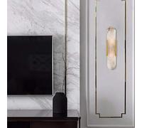 FEWDSCA Lámpara de Pared Simple Moderna Lámpara de Lámpara de Pared de Mármol Luminarias de Pared Led de Hardware Creatividad para Sala de Estar, Dormitorio, Pasillo Restaurante Pasillo Hotel/Latón