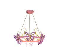 FEWDSCA Lámpara de Techo, Lámpara de Habitación Led Childrens Moderno Niño Niña Dormitorio Colgante Luz Creativa Princesa Reina Corona Lámpara de Techo Lámpara de Dibujos Animados Sala de Estar/C. B./