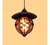 FEWDSCA Lámpara de Techo Lámpara Granja Ip65 Colgante Linterna Vidrio Fuera de la Luznsión Jardín Porche Patio Accesorios de Iluminación