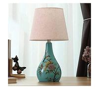 FEWDSCA Lámparas de Escritorio,Lámpara de Lectura Lámpara de Escritorio Llevó la Sombrilla de la Lámpara de la Cama Del Dormitorio,Bombilla en Espiral E27 Aplicable 110V ~ 240V para la Lámpara de Mesa