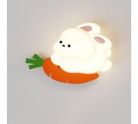 FEWDSCA Las Niñas Linda Lámpara de Pared de Conejo para Dormitorios de Niños Llevó la Luz de la Guardería con la Opción de 3 Colores
