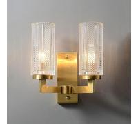 FEWDSCA Latón Lámpara de Pared Accesorio de Vidrio Moderno Sombrilla de Vidriore Lámparas Montadas en la Pared Interior,Accesorios de Techo,Color/Color/2 Luz