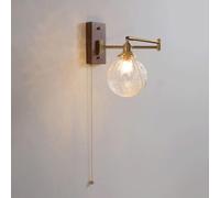 FEWDSCA Latón Lámpara de Pared Tirar Cadena Moderna Casa de Campo Lado de Cama Luz de Lectura/C