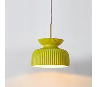 FEWDSCA Luces Colgantes Interior Moderno Resina Japonesa Lustras Dormitorio Salón Comedor Salón Sombra de Hormigón Cocina Isla Bar Teléfono Colgante/Verde