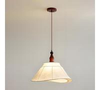 FEWDSCA Luz Colgante de Tela Cuelga Luces Colgantes Sombra de Tela de Lino, Lámpara Colgante de Maderaiza Lámpara de Araña Comedor Cocina Isla Dormitorio/a