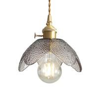 FEWDSCA Luz Colgante de Vidrio Creativo Hertl, Lámpara de Lámpara de Cabeza Única de la Base E27, Lámpara Colgante de Estilo Industrial Moderno, Luz de Decoración Del Balcón Del Dormitorio de la Sala