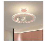 FEWDSCA Luz de Lámpara Niños Llevó Lámpara Sala de Estar Habitación Restaurante Guardería Dormitorio Del Niño Decoración Del Hogar Lámpara Colgantes Accesorio/Rc/B Rosa