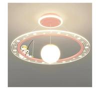 FEWDSCA Luz de Lámpara Niños Modernos Llevaron Lámpara Sala de Estar Habitación de Restaurante Dormitorio Del Niño Decoración Del Hogar Lámpara Colgantes Accesorio/Cálido/Rosado