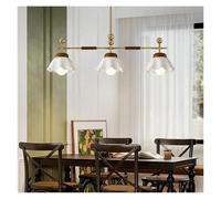 FEWDSCA Luz de Lámpara Restaurante Llevó Luz Colgante V-Intage Estilo Contador Largo Sala de Té Mesa de Comedor/B 3 Cabezas