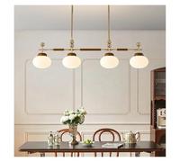 FEWDSCA Luz de Lámpara Restaurante Llevó Luz Colgante V-Intage Estilo Contador Largo Sala de Té Mesa de Comedor/a 4 Cabezas