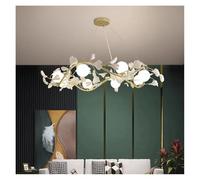 FEWDSCA Luz de Lámpara Sala de Estar Llevó V-Intage Lámparas de Hoja de Ginkgo Cocina Del Hogar Nórdico Techo Lámpara Dormitorio/6 Cabezas