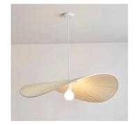 FEWDSCA Luz de Lámpara Sombrero de Tela Nórdica Luzes Colgantes Sala de Comedor Decoración de Dormitorio Lámpara de Araña Balcón Lámparas Colgantes/Luz Caliente/Crema60Cm