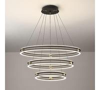 FEWDSCA Luz de Soporte Postmoderno Vivir Luz de Lámpara Iluminación Anillo de Luz Colgante Aluminio Comedor Dormitorio Salón de Exposición Lámparas de Techo Atmosféricas Lámparas de Luminariansión/Co