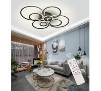 FEWDSCA Luz de Techo Led Moderna Lámpara de Techo Rede Lámpara de Techo Encajada Regulable 42W Iluminación de Techo Interiorigente Sala de Estar Dormitorio Comedor/8 Anillos