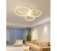 FEWDSCA Luz de Techo Led Moderno Luz de Techo Rede la Sala de Estar Luzes de la Sala de Estar Lámpara de Techo Del Dormitorio Temperatura de Color Ajustable Luzes Del Comedor/White/100 cm