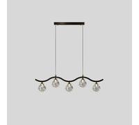 FEWDSCA Luz de Techo, Tira Larga Lámpara de Araña Colgante Accesorio de Altura Ajustable Lámparas de Techo Bombilla Base Gotafor Dormitorio Cocina Sala de Estar Pasillo Casa/5/Oscuro