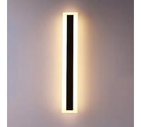 FEWDSCA Metal Moderno Llevó la Luz de Pared Al Aire Libre Porche Iluminación de Baño Interior, Simple Pasillo Decorativo de Tira Larga Lámpara, 3000K Caliente/100 cm